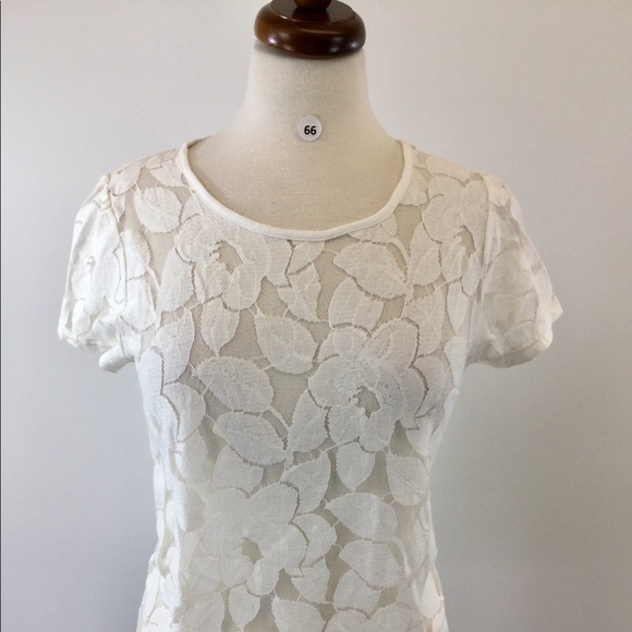 forever 21 white lace top